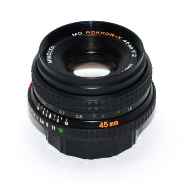 Used Minolta MD Rokkor-X 45mm F2, Good Condition