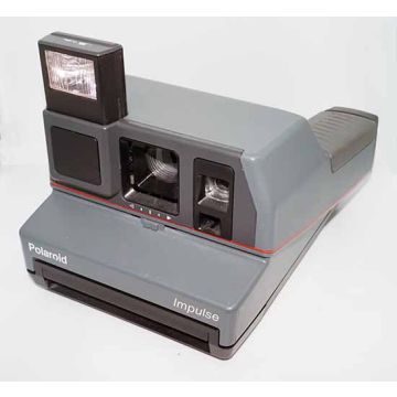 Used Polaroid 600 Impulse Instant Camera, Gray, Good Condition