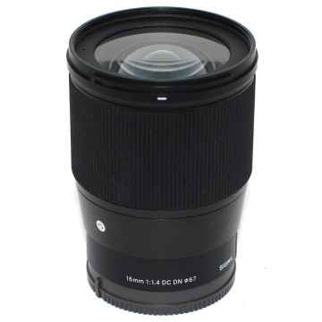 Used Sigma AF 16mm F1.4 DC DN Prime Lens, Sony NEX Mount, Good Condition