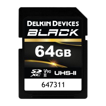 Delkin SD UHS-II BLACK 300MB/s Read 250MB/s Write 64GB