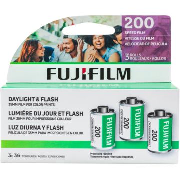 Fujifilm ISO 200 Color Negative Film 35mm 36 Exposures 3-Pack