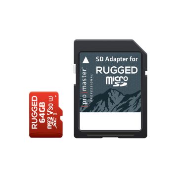 ProMaster 64GB microSDXC Rugged UHS-I V30 Memory Card