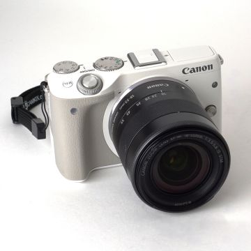Used Canon EOS M3 with 18-55 F3.5-5.6 (White), Good Condition