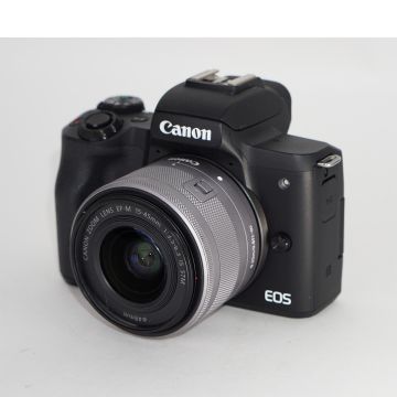 Used Canon M50 w/ EF-M 15-45mm F3.5-6.3 IS STM Zoom Lens, Good Condition