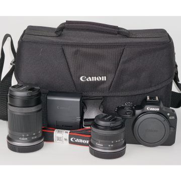 Used Canon R100 with 18-45 and 55-210 Lenses, Like New Condition