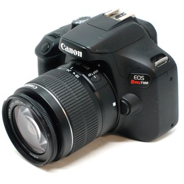 Used Canon Rebel T100 w/18-55 Kit, Good Condition