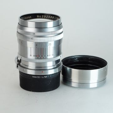 Used Nikkor-P.C 8.5cm F2 with Leica M Adapter, Good Condition
