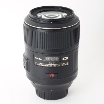 Used Nikon AF-S Micro-Nikkor 105mm f2.8 G VR Macro Lens; Good Condition