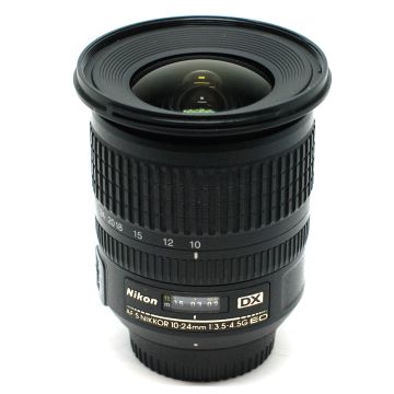 Used Nikon DX AF-S 10-24mm F3.5-4.5G Wide Angle Zoom Lens, Good Condition