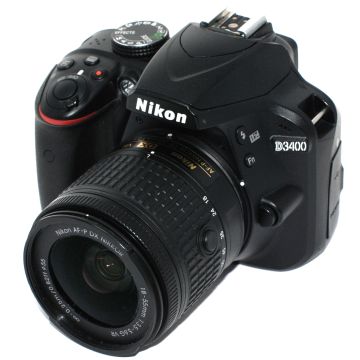 Used Nikon D3400 with 18-55, 24 MG, 4 FPS; Good Condition