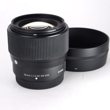 Used Sigma 56 F1.4 DC DN for Fuji X Mount, Excellent Condition