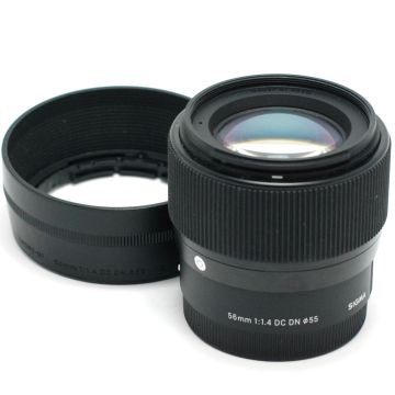 Used Sigma 56 F1.4 DC DN for Sony, Good Condition
