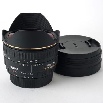 Used Sigma AF 15mm F2.8 EX DG Fisheye Lens, Nikon AF Mount, Good Condition