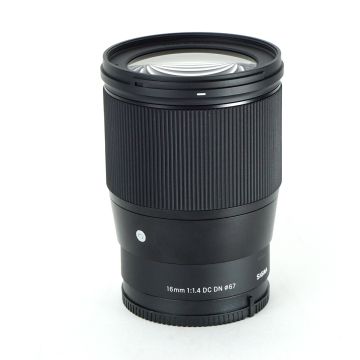 Used Sigma 16mm F1.4 DC DN Prime Lens, Sony E Mount, Excellent Condition.