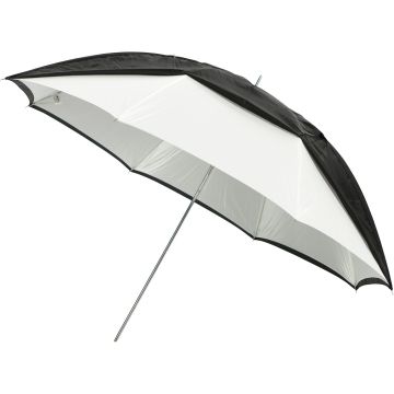 Westcott 45in. Umbrella Optical White Satin with Removable Black Cover