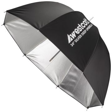 Westcott Deep Umbrella Silver Bounce 24"