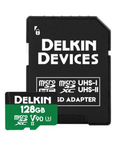 Delkin 128GB POWER UHS-II microSDXC Memory Card w/ SD Adapter