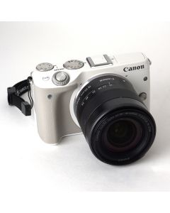 Used Canon EOS M3 with 18-55 F3.5-5.6 (White), Good Condition