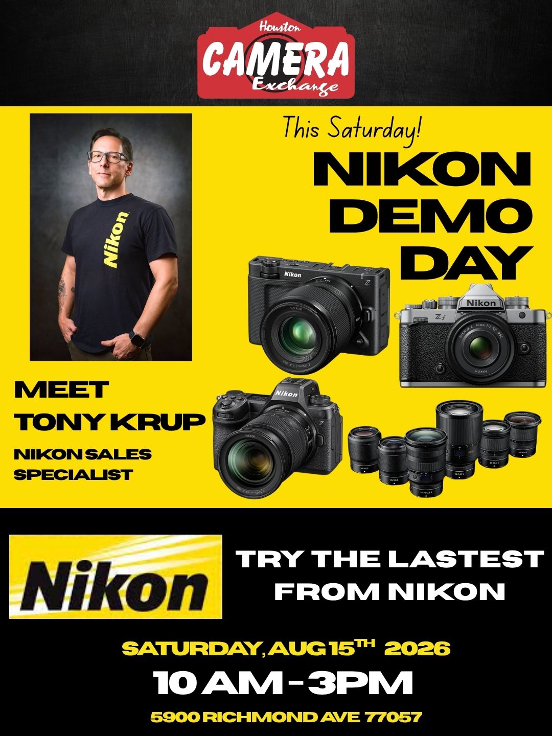 Nikon in-store demo Aug 15th 2026