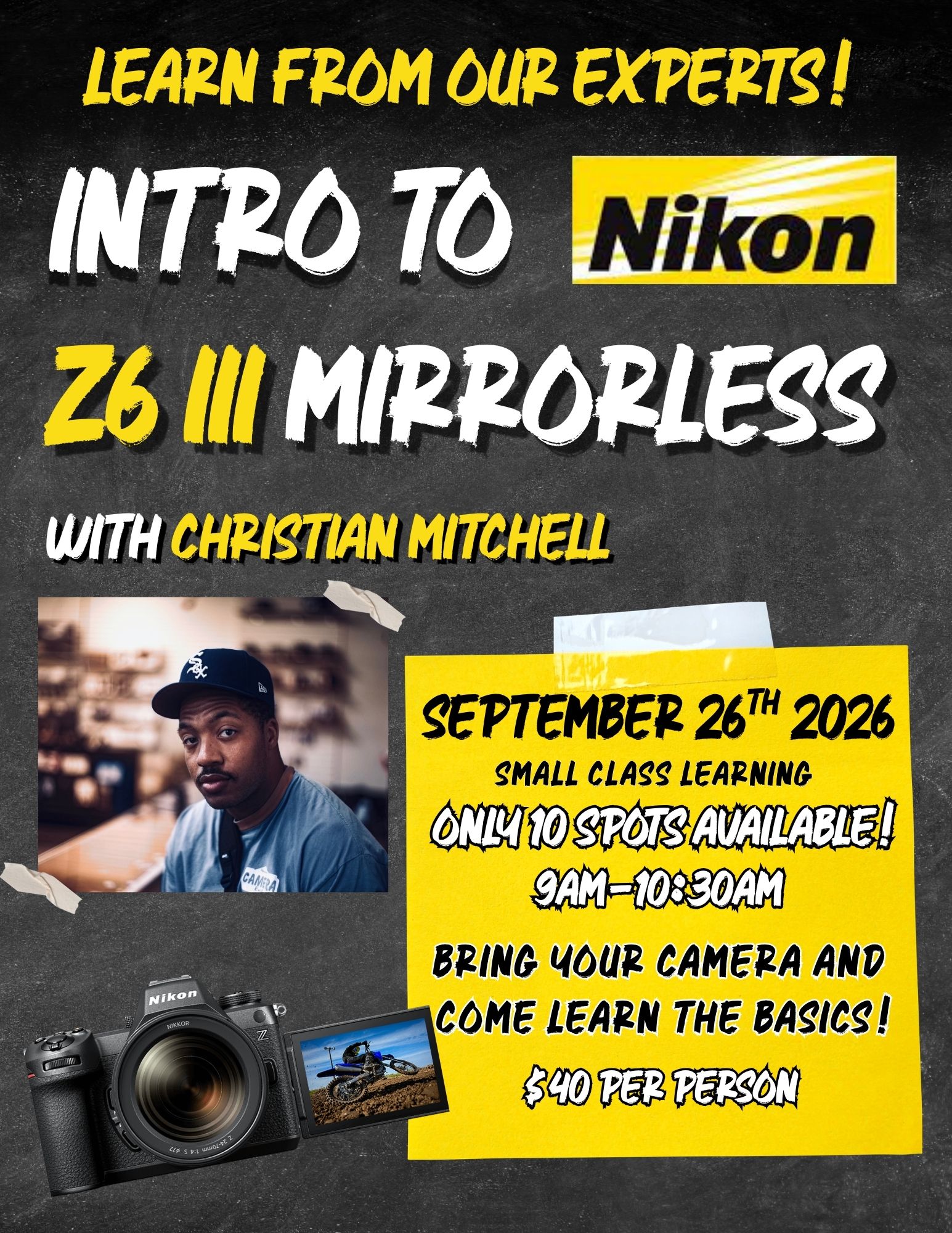 Intro to Nikon Z6 III class