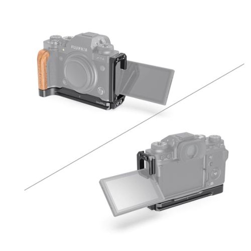 LCF2811 SMALLRIG Camera L Bracket Wooden Grip L Plate for FUJIFILM X-T4 Cameras